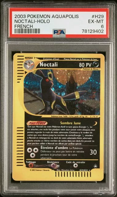 Noctali Holo H29/H32 Aquapolis PSA 6 Français – Image 2