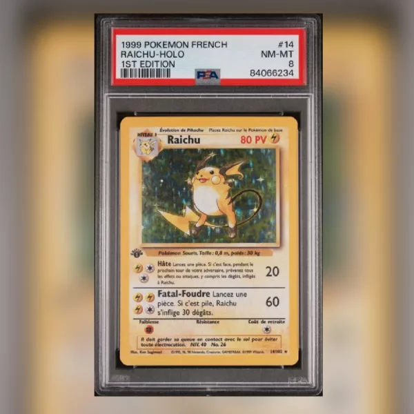 Raichu Holo Set de Base Edition 1 Français PSA 8