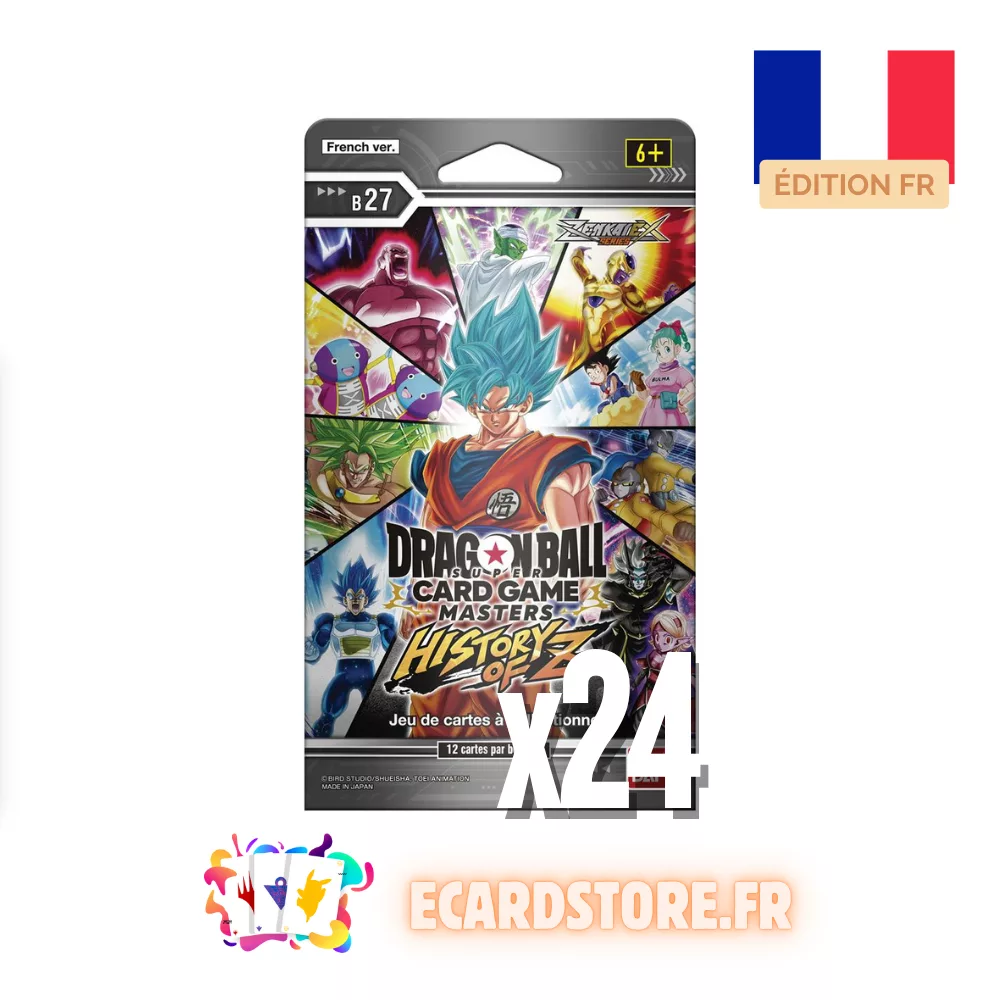 24 Blisters Dragon Ball Super Card Game - B27 : History of Z - Fr -  ECARDSTORE