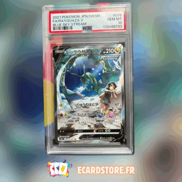 Rayquaza V FA 076/067 PSA 10 S7R Blue Sky Stream Japonais