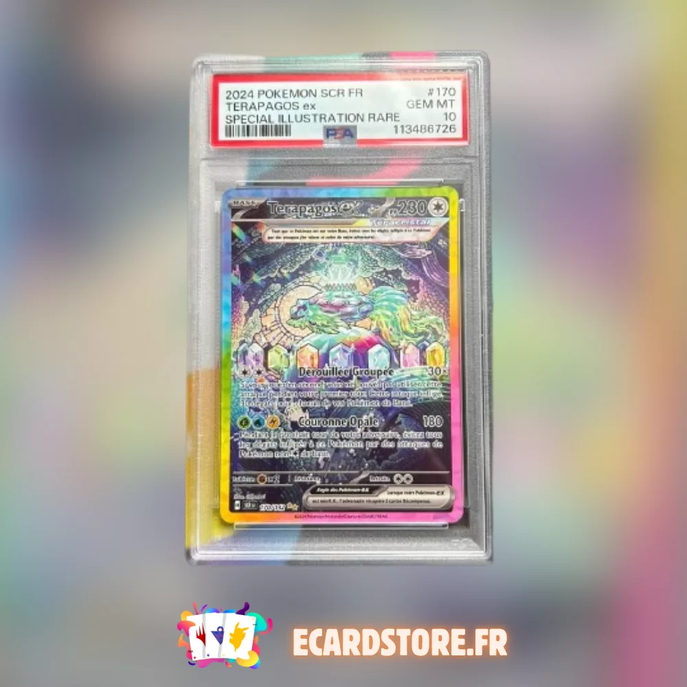 Terapagos ex 170/142 EV7 Couronne Stellaire PSA 10 - ECARDSTORE Terapagos ex 170/142 EV7 Couronne Stellaire PSA 10 - ECARDSTORE