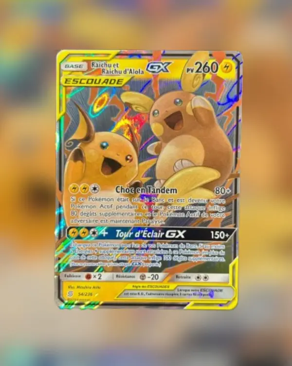RAICHU ET RAICHU D'ALOLA GX 54/236 HARMONIE DES ESPRITS